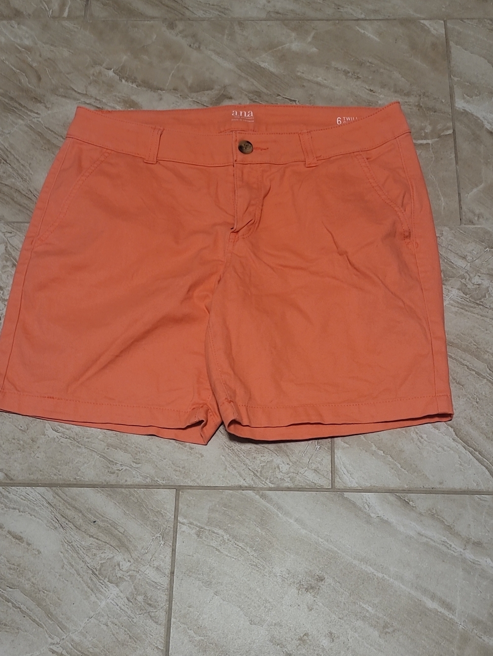 a.n.a Coral Orange Chino Bermuda Shorts